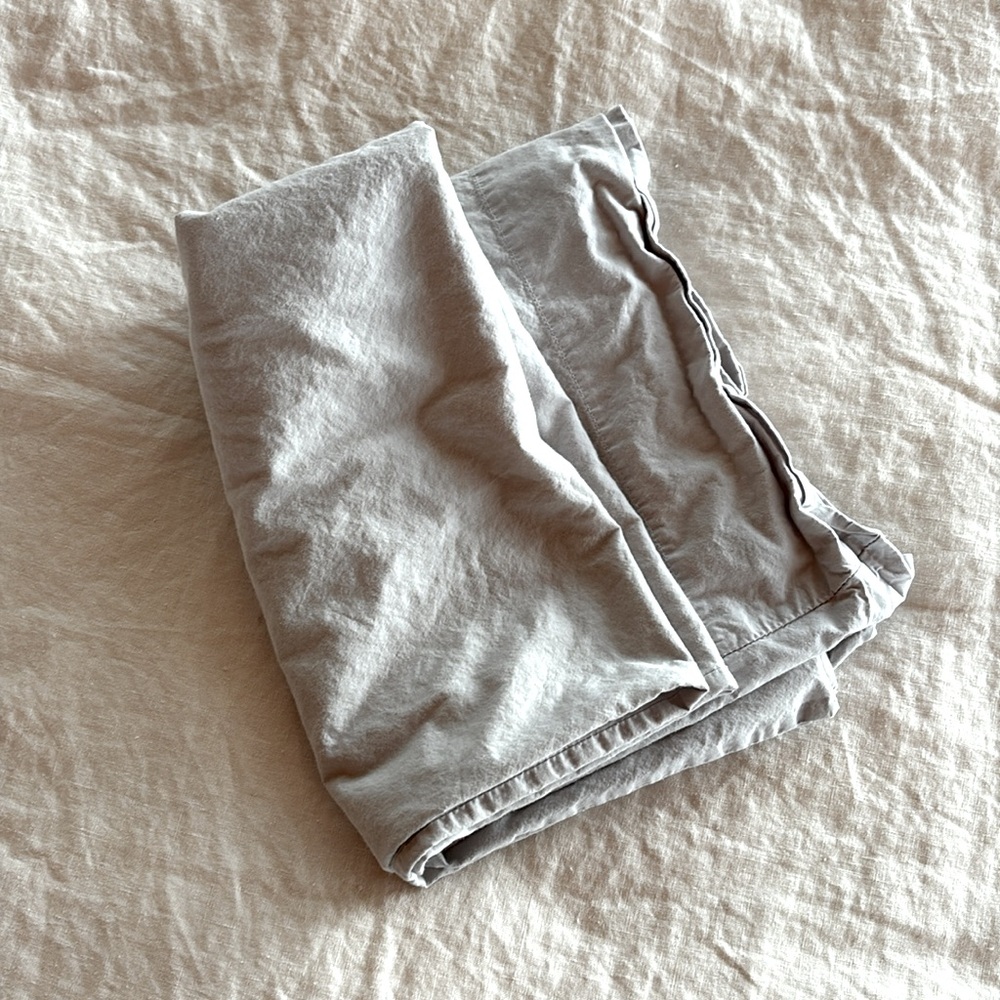Parachute Light Gray Linen Flat Sheet